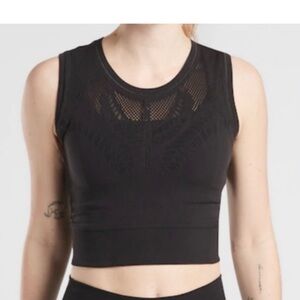 NEW! Athleta Ujjayi Crop Tank Black Size S/M